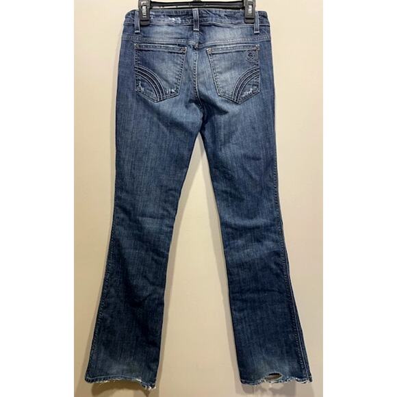 Joe's Starlit Low-Rise Medium Wash Jeans Distressed Women's Sz 28 - Picture 2 of 9